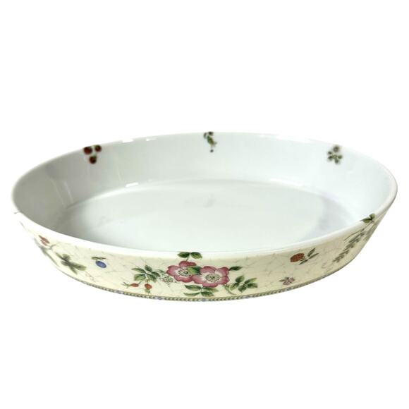 Wedgwood Vintage 1997 "Fleur" 11.5" Oval Baker/Vegetable Serving Dish-Excellent! - Picture 1 of 5